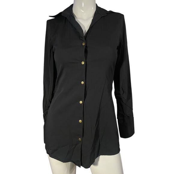 Bailey 44 Black Button Down Long Sleeve Top size XS - Picture 1 of 5